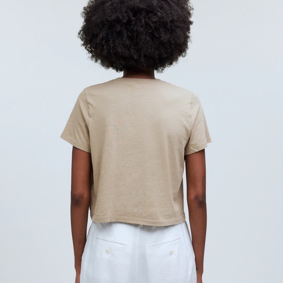 Madewell Softfade Cotton Boxy-Crop Tee - Picture 4 of 9